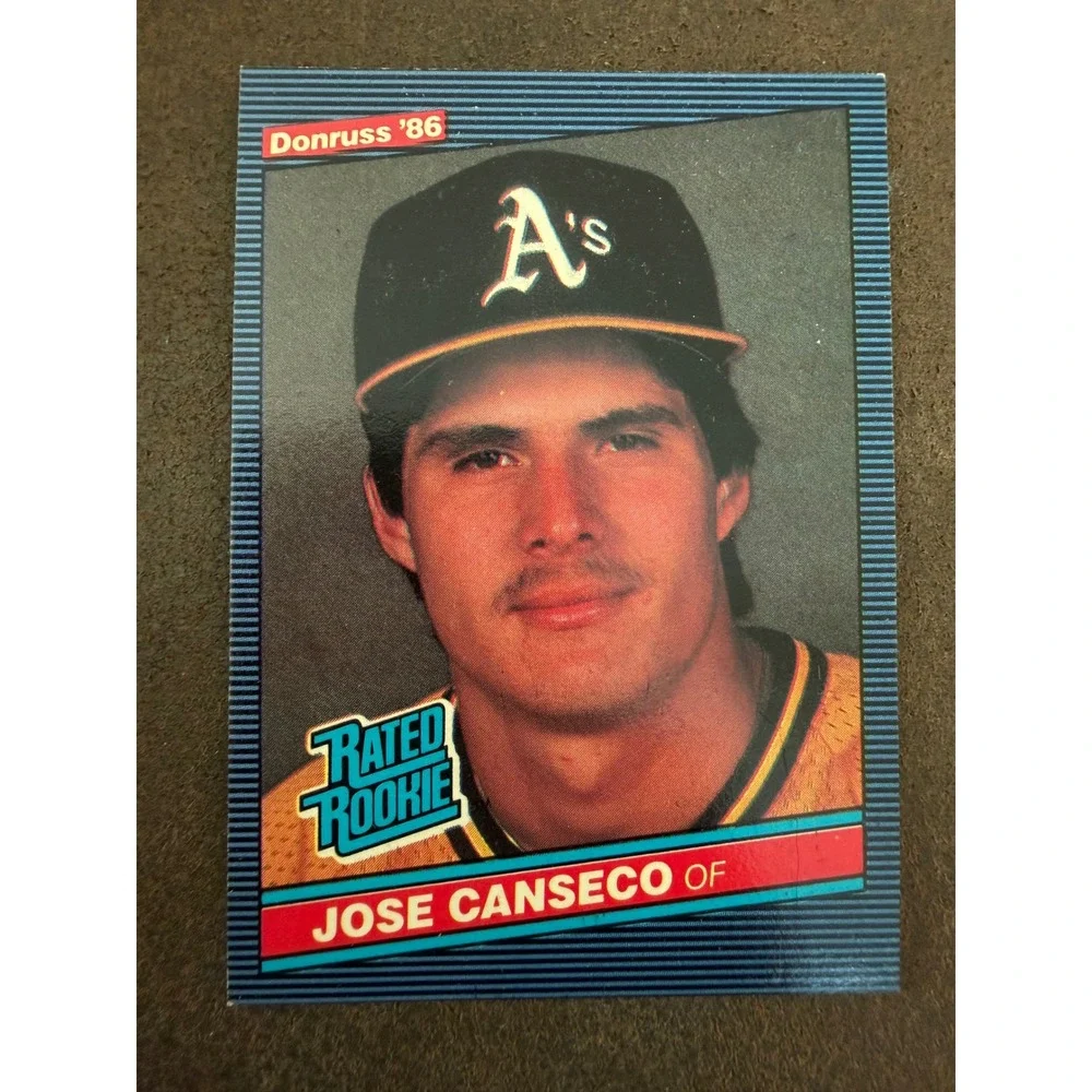 1986 Donruss Jose Canseco Rated Rookie Oakland Athletics Baseball Card 39